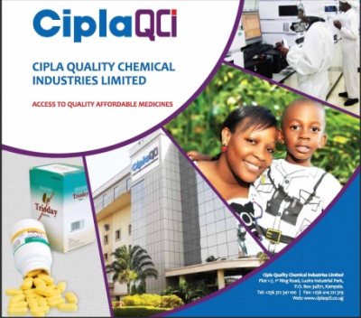 Brochure de présentation de CiplaQCI, JV entre le géant indien Cipla et la société pharmaceutique ougandaise Quality Chemicals - ©ciplaqcil.co.ug
