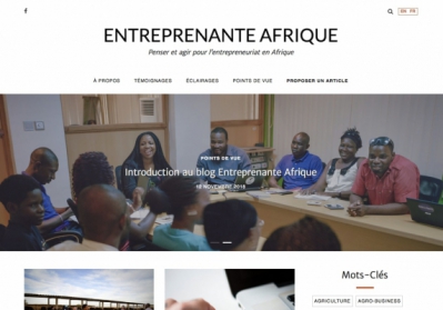 Page d'accueil du blog Entreprenante Afrique - ©entreprenanteafrique.com