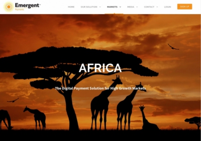 Page d'accueil du site d'Emergent Payments - ©emergentpayments.net