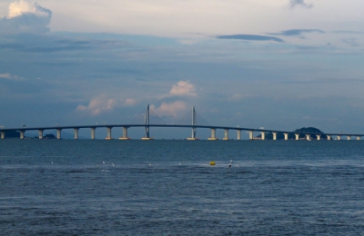 Le pont Hong Kong-Zhuhai-Macao vu de Zhuhai