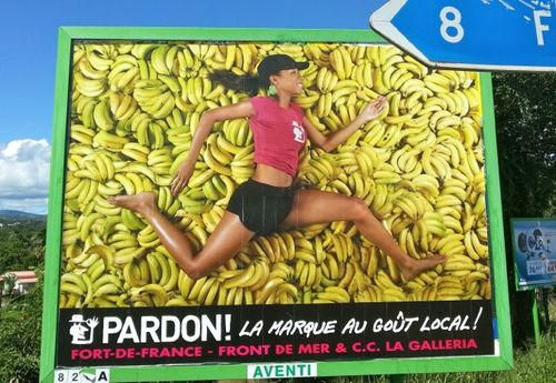Panneau publicitaire bananes - Aventi Antilles